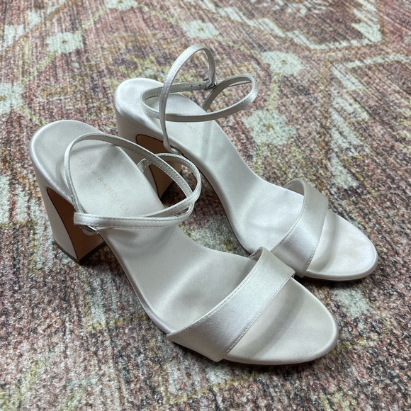 Loeffler Randall Malia Satin Curved-Heel Sandals Size 9.5 - Picture 5 of 10